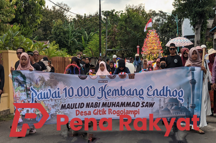 Semarak Maulid Nabi di Gitik Banyuwangi 10.000 Kembang Endhog Hiasi Kirab